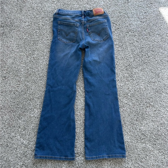 Levi’s 726 Flare Jeans Girls Size 10 Medium Wash Bootcut Denim Mid Rise Classic - Picture 9 of 10